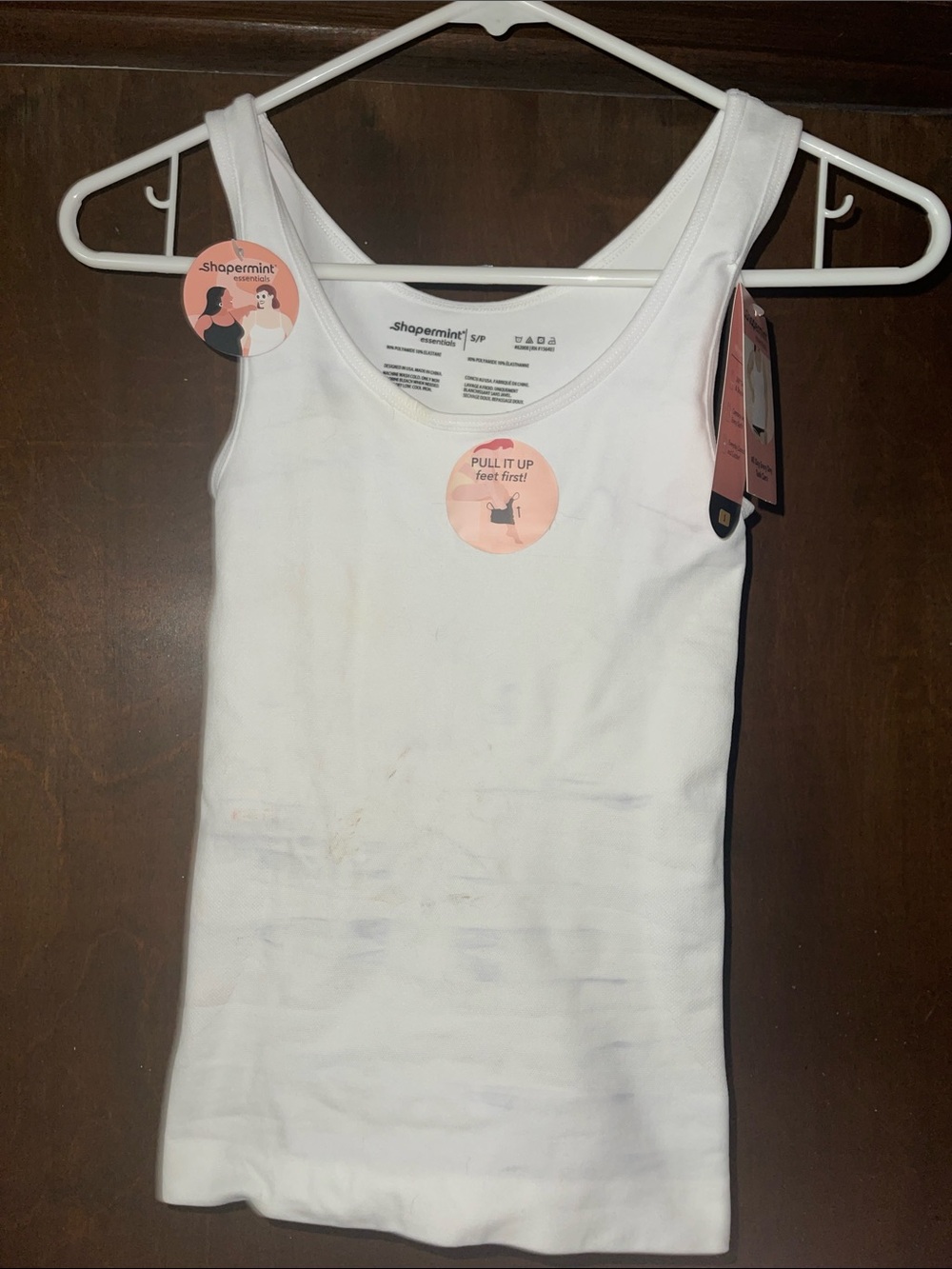 Shapermint White Scoop Tank Top
